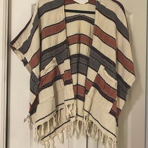 Bluenotes Colourful Striped Poncho